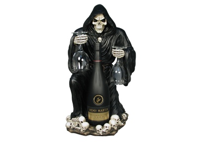 Grim Reaper Bottle & Glass Holder